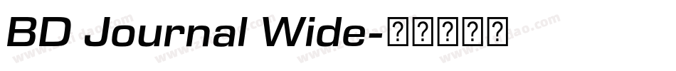 BD Journal Wide字体转换
